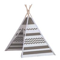 John Original Tipi aus Holz, grau/weiß