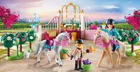 Playmobil Konstruktions-Spielset Reitunterricht im Pferdestall (70450), Princess, (185-tlg.)