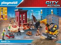 Playmobil Konstruktions-Spielset Minibagger mit Bauteil (70443), City Action