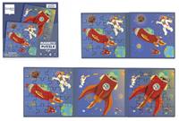 Scratch Puzzel Magnetisch: MAGNETISCH PUZZELBOEK TO GO - RUIMTE 18x18x1.5cm (gesloten), 54x18x0.5cm (open), met 2 magnet