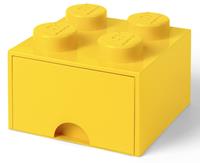 LEGO Opbergbox met Lade Geel 25 x 25 x 18 cm