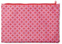 Cedon etui tegelpatroon meisjes 23 x 15 cm polyester roze/wit