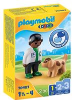 PLAYMOBIL 1 2 3 Tierarzt mit Hund