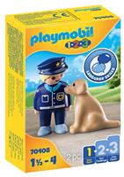 PLAYMOBIL 1,2,3 Politieman met hond