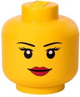 LEGO opbergbox hoofd Girl groot 24 x 27 cm polypropeen geel