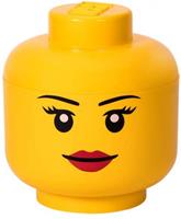 LEGO opbergbox hoofd Girl groot 24 x 27 cm polypropeen geel