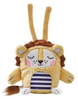 SES Creative muziekknuffel Leo leeuw junior 20 cm pluche bruin