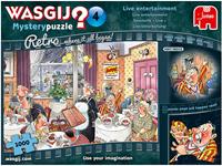 Jumbo puzzel Mistery Retro Wasgij 68 cm blauw 1000 stukjes