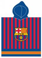 FC Barcelona Strandtuch FC Barcelona Poncho Strandtuch mit Kaputze 60 x 120 cm, mit Kapuze