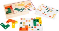 Small Foot leerpuzzel geometrisch junior hout/karton 12 stukjes