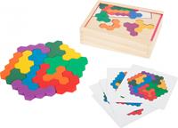 Small Foot puzzelspel zeshoekig junior hout 14 stukjes