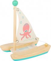 Small Foot catamaran octopus junior 19 cm hout/textiel naturel