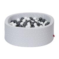 Knorrtoys knorr toys Bällebad soft - Geo cube grey inklusive 300 Bälle grey/creme