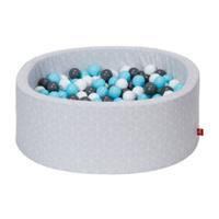 Knorrtoys knorr toys Bällebad soft - Geo cube grey inklusive 300 Bälle creme/grey/lightblue