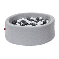 Knorrtoys knorr toys Bällebad soft - Cosy geo grey inklusive 300 Bälle grey/creme