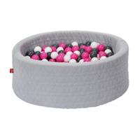 Knorrtoys knorr toys Bällebad soft - Cosy geo grey inklusive 300 Bälle creme/grey/rose