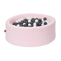 Knorrtoys knorr toys Bällebad soft - Cosy heart rose inklusive 300 Bälle grey/creme