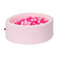knorr toys Ballenbak soft Cosy heart rose inclusief 300 ballen soft pink