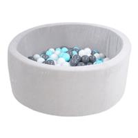 knorr toys Ballenbak soft Grey inclusief 300 ballen creme/grey/lightblue