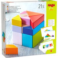 HABA Sales GmbH & Co. KG HABA 305778 - 3D-Legespiel Tangram-Würfel, Bausteine, Holz