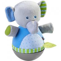 HABA Stehauf-Figur Elefant, grau/blau, grau/blau