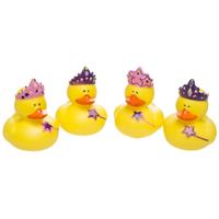 4x Badeendjes prinsessen badspeelgoed 5 cm -