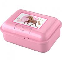 Haba broodtrommel Paarden junior 12 x 17 cm roze