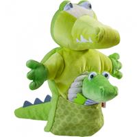 HABA Handpuppe Krokodil mit Baby, Spielfigur