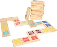 Handelshaus Legler OHG Dominospiel XXL: 28 Dominosteine aus Holz + Aufbewahrungstasche