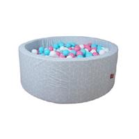 Knorrtoys Bällebad »Geo, cube grey«, mit 300 Bällen rose/creme/lightblue; Made in Germany