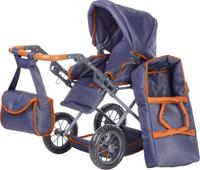 Poppenwagen Ruby - donkerblauw
