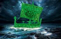 Revell modelboot Viking ghost ship 38,5 cm groen 131 delig