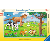 RAVENSBURGER Puzzel - Dierenvriendjes, 15 stukjes