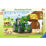 Ravensburger Traktor auf dem Bauernhof Puzzle 15 teilig 06044