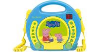 Peppa Pig Kinder CD-Player mit 2 Mikrofonen blau/gelb