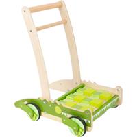 Small Foot loopwagen krokodil junior 50 cm hout groen/naturel