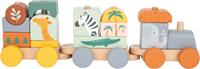 Small Foot trein safari junior 12 x 7 cm hout 16 delig