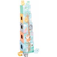 Small Foot stapeltoren dieren junior hout/karton 10 delig