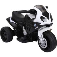 HOMCOM Elektro Kindermotorrad Lizenziert von BMW 18-36 Monaten Elektro-Dreirad mit Akku Schwarz 66 x 37 x 44 cm