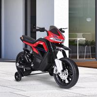 HOMCOM Elektro-Motorrad Motorrad für Kinder ab 3 Jahren Elektrofahrzeuge 3 km/h PP Rot 105 x 52,3 x 62,3 cm