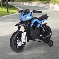 HOMCOM Elektro-Motorrad Motorrad für Kinder ab 3 Jahren Elektrofahrzeuge  3 km/h PP Blau 105 x 52,3 x 62,3 cm