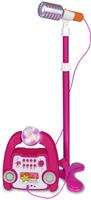 iGirl Boom-Box mit Ständermikrofon pink/weiß