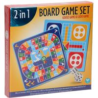 Kinderspel Ludo/Ganzenbord 2in1