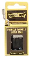 Kikkerland muziekdoos Twinkle Little Star 4 x 5 cm RVS zilver