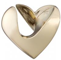 Huzzle breinbreker hart level 1 zink goud/zilver 2 delig