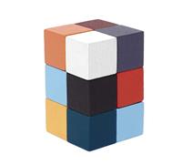 Kikkerland 3D puzzel Elasti Cube 6 x 4 cm hout