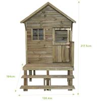 Praxis Trigano speelhuis Lenah hout 194x126,4x217cm