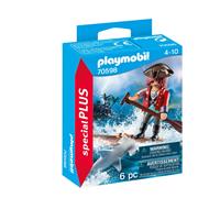 PLAYMOBIL - PLAYMOBIL Specials PLUS 70598 Piraat met vlot en hamerhaai