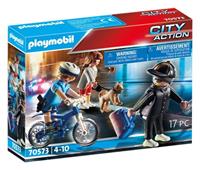 PLAYMOBIL 70573 Polizei-Fahrrad: Verfolgung des Taschendiebs, Konstruktionsspielzeug