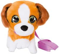 IMC knuffelhond Mini Walkiez Beagle 20 cm pluche bruin/wit